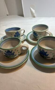 M.A. Hadley Pottery Cup and Saucer Set